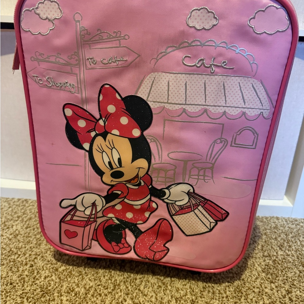 Pink Minnie Mouse Carry On Suitcase